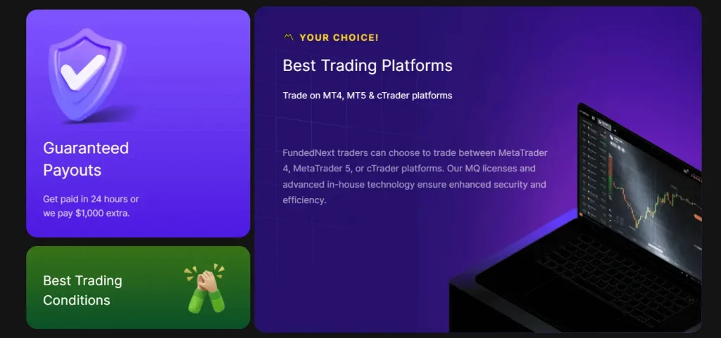 cTrader FundedNext platforms